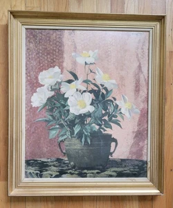Hermann Dudley Murphy PEONIES Licensed Reproduction By APPCO 1946 Canvas RARE - Picture 1 of 21