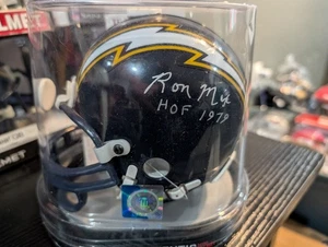 Ron Mix San Diego/LA Chargers handsigniert signed Mini Helm Coa - Bild 1 von 2