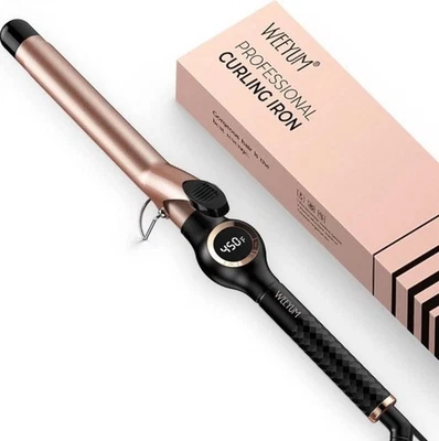 Hair Curling Wand Tongs 25mm Curler Big Extra Long Barrel With Digital Display - Image 1 of 4