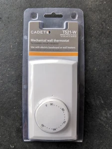 Cadet T521-W Mechanical Single Pole Wall Thermostat - White - Picture 1 of 2