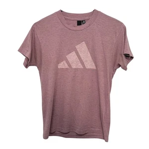 Adidas Logo Purple Speckle Tee XS Flecked Short Sleeve Athletic Casual Soft - Picture 1 of 9