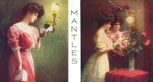 LINDSAY GAS MANTLES - c. 1909 Illustrated Advertising Postcard - Lighting Energy - Picture 1 of 4