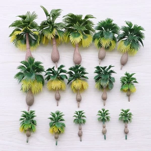 15 pezzi decorazione paesaggio alberi miniatura palma tropicale modello treno scala auto - Foto 1 di 12