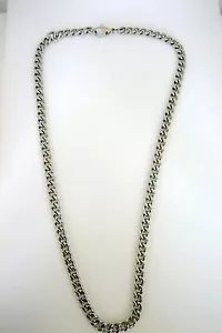 Collana da uomo in acciaio inox maglia a cubi massicci catena pesante lunga 22 pollici - Foto 1 di 2