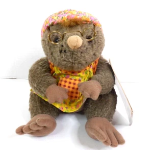Vintage 1997 Hallmark Storybook Friends Myra Mole con gafas 7" peluche - Imagen 1 de 6