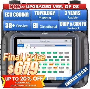 XTOOL D8S All System Bidirection Diagnotic scanner Tools Key Coding Programming - Picture 1 of 12