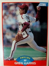1989 Score Philadelphia Phillies Baseball Card #476 Greg Harris