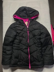 Faded Glory Youth Girls M Full Zip Long Sleeve Hooded Hoodie Puffer Coat Jacket - Picture 1 of 3
