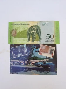 Chrome Postcard Hot Springs Arkansas Parkway Motel Venezuela foreign Currency - Picture 1 of 4