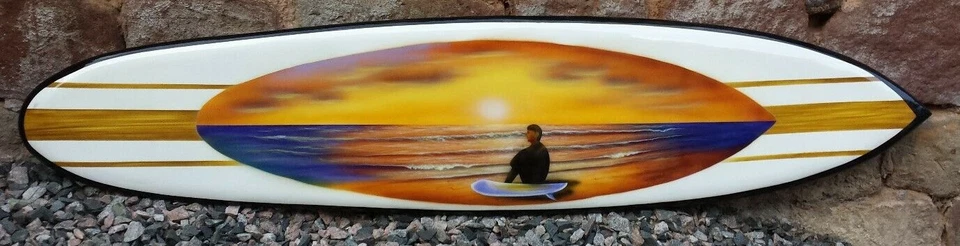 SU 160- E5 (ma) / Deko Surfboard Beachdesign 160 cm Surfbrett lackiert  Board  - Bild 1 von 1