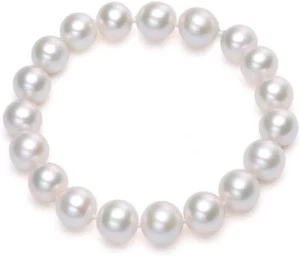 Cute Beaded Freshwater Cultured 10mm Big Shell Pearl Bracelets for Women,Dainty - Picture 1 of 3