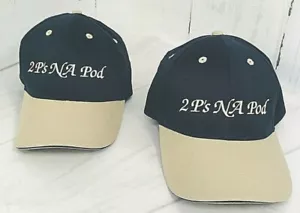 Baseball Caps Mützen " 2 P's NA Pod " blau & hellbraun bestickt (2), nie getragen 875G - Bild 1 von 12