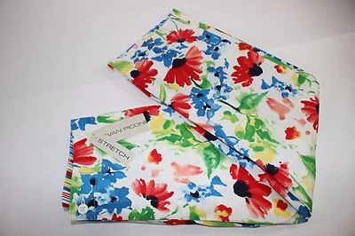 NUEVO EVAN PICONE Pantalón Para Mujer Talla 6 Recortado Frente Plano Multicolor Estampado Floral Foto 1 de 4