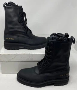 $800 Women by Common Projects Technical Combat Hiking Boot Black Size 38 6078 - Picture 1 of 24
