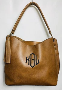 Marley Lilly KGL Shoulder Bag handbag purse monogrammed 15"L x 11.5H x 6"W - Picture 1 of 6