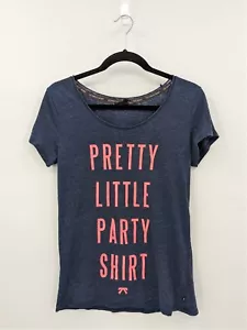 Camiseta Victoria's Secret para mujer XS azul jaspeado "Pretty Little Party Shirt" - Imagen 1 de 5