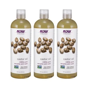 3 x NOW Castor Oil 16 fl oz - Picture 1 of 4