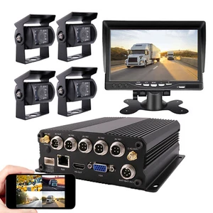 4CH GPS WIFI 1080P Truck Bus DVR Camera Kit Remote View on APP/Web IP68 Camera - Picture 1 of 7