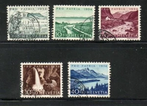 Switzerland Sc B232-36 1954 Pro Patria Scenic Views stamp set used - Picture 1 of 1