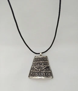 Moroccan Necklace Silver Pyramid Tuareg Berber Vintage Ethnic Tribal African Old - Picture 1 of 11