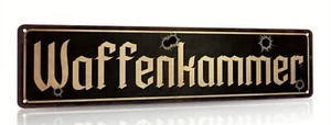 Waffenkammer Vintage Metallschild Geschenk Deko 40x10cm Werkstatt,Schlafzimmer. - Bild 1 von 4