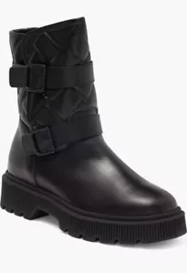 NUEVAS Botas de Cuero Negro Kurt Geiger Kingston Acolchadas para Motocicleta con Hebilla Talla 6 - Imagen 1 de 13