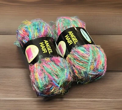 (2) Jo-Ann Sensations ANGEL HAIR Yarn RED MULTI #3911, 3.5 oz. - Image 1 of 4