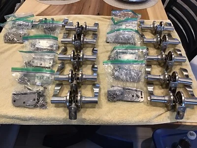 (11) Manijas de puerta con palanca de níquel Callan con bisagras dormitorio baño y pasaje Foto 1 de 3