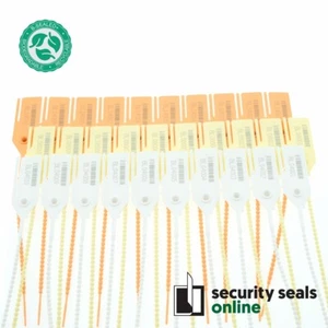 100 sellos de seguridad evidentes de plástico biodegradable resistente a la manipulación - Imagen 1 de 11