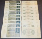 Lot of (20) 1922 German 10,000 Mark Banknotes - Obsolete Inflation Currency