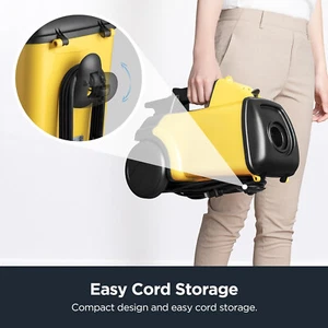 Vacuum Cleaner, Light Duty Power Vacuum for Hard Floors with 5 Bags, Yellow - Picture 1 of 7