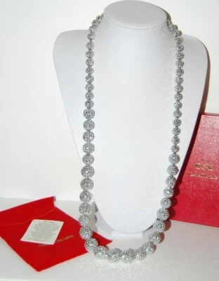 COLLAR KJL KENNETH J LANE ALTA COSTURA PLATA ESTRÁS BOLA DECLARACIÓN NUEVO EN CAJA  Foto 1 de 4