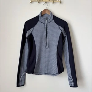 Lululemon Run U-Turn Pullover 6 Mini Check Pique Black White - Picture 1 of 9