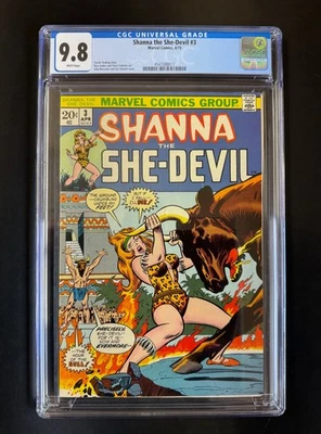 SHANNA THE SHE-DEVIL #3  CGC 9.8  -Savage land (Ka-Zar) WHITE PAGES  w/ Nice Reg - Image 1 of 3