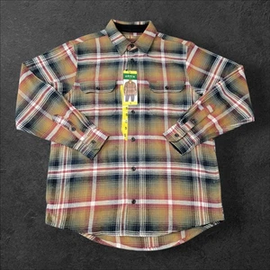 Orvis Button Up Shirt Shacket Mens Small Heavy Plaid Flannel W/ Pockets - Picture 1 of 10