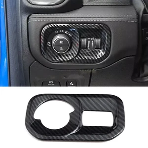 For 2019-2024 Ram 1500 Carbon Fiber Dashboard Fog Light Switch Trims Accessories - Foto 1 di 6
