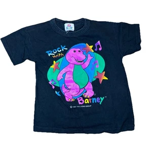 Vintage 1992 Barney “Rock With Barney” T-Shirt TAG Made in USA Kids 5T - Picture 1 of 5