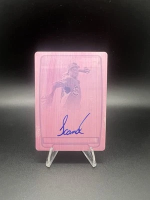 2012 Bowman Chrome Prospect Auto Magenta Printing Plate 1/1 Jeimer Candelario RC - Image 1 of 2