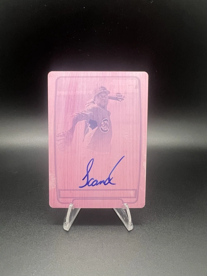 2012 Bowman Chrome Prospect Auto Magenta Printing Plate 1/1 Jeimer Candelario RC - Image 1 of 2