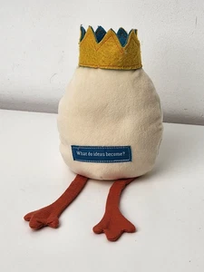 What Do You Do With An Idea Egg w Crown Legs Plush Stuffed Animal Toy Desk Decor - Picture 1 of 7