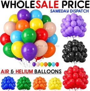 100 X Latex PLAIN BALOON BALLONS helium BALLOONS Quality Party Birthday Wedding - Picture 1 of 15
