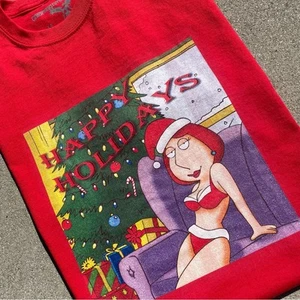 RARE GRAIL Family Guy Cast/Crew Holiday Gift Sexy Lois Griffin Lingerie Red Tee - Picture 1 of 9