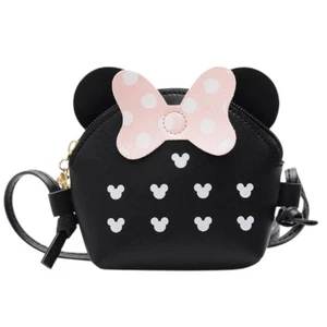 Mini Mädchen Kleinkind Umhängetasche Handtasche Tieknot Schulter schwarz Maus Stil  - Bild 1 von 11