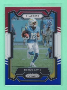 2023 Panini Prizm Derius Davis #351 Red White & Blue Prizm Rookie Card - Bild 1 von 2