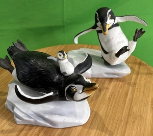 Franklin Mint Whoops & Whee Penguin Set of 2 Cute - Picture 1 of 9