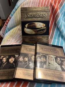 The Complete Lord Of The Rings Trilogy On Blu Ray Extended Edition LOTR Box Set - Picture 1 of 4