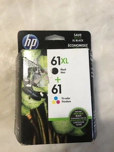 HP 61XL/61 Wysokowydajne czarno-trójkolorowe wkłady atramentowe 2-pak, wygasają DEC 2025 - Zdjęcie 1 z 4