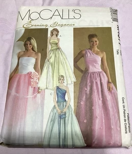 McCalls Pattern 4377 Princess Prom Dress One Shoulder Tulle Double Skirt 10-16 - Picture 1 of 8
