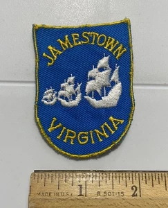 Vintage Colony of Jamestown Settlement Virginia VA Souvenir gestickter Aufnäher - Bild 1 von 3