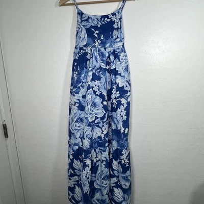 Joie Floral Print Sleeveless Tiered Maxi Dress Womens Blue SZ 2 Cotton NWT - Image 1 of 4